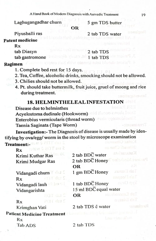 A Hand Book Of Modern Diagnosis with Ayurvedic Treatment